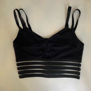 Bombshell sportswear black keyhole/ illusion bra